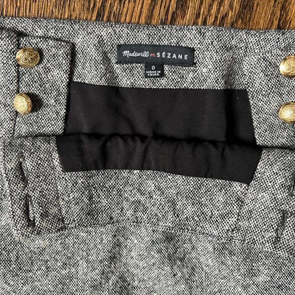 Madewell et Sezane gray wool mini skirt size 0 - Picture 2 of 5